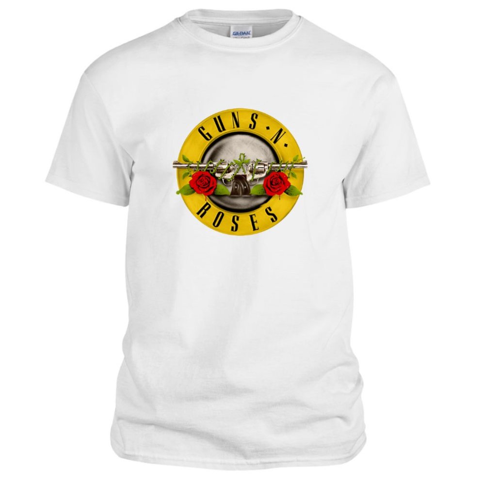 GUN N ROSES GRAPHIC TEE SHORT SLEEVE WHITE SHIRT